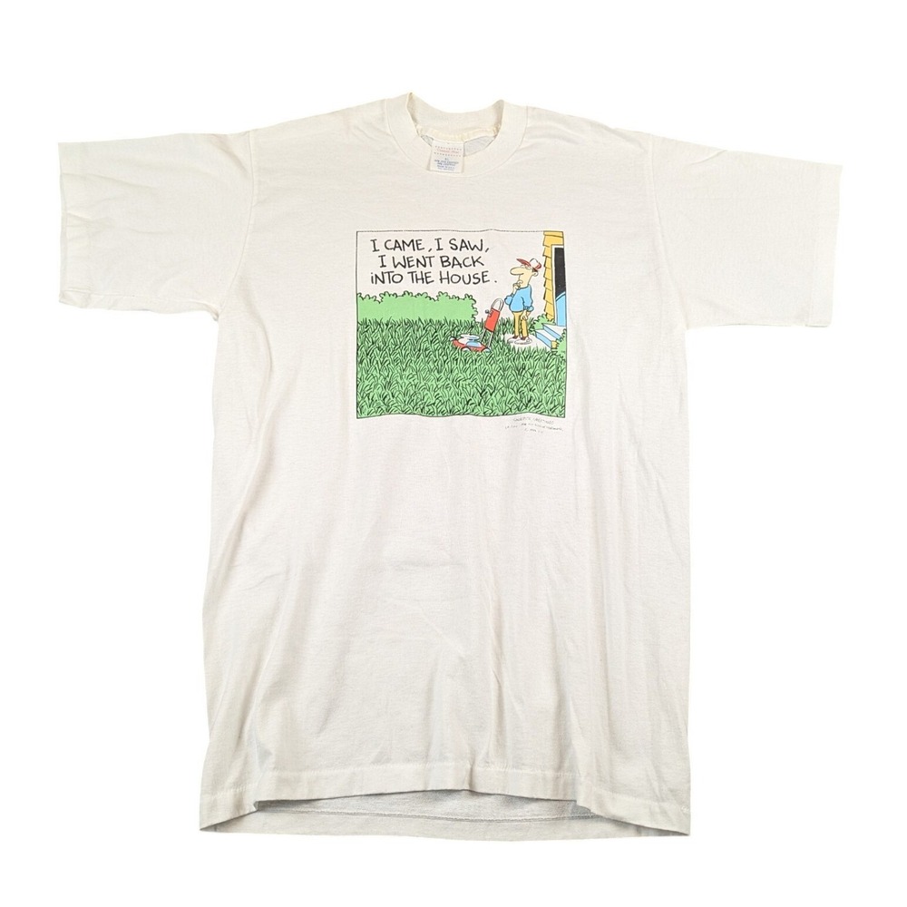 Vintage Single Stitch Shoebox Greetings Hallmark Funny Graphic T-Shirt XL White